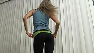 Watch me jerk off in my new yoga pants while you workout