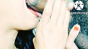 close-up fetish with red lips in slow motion, what do you see?