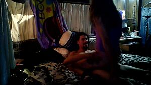 an older petite amateur woman films her everyday moments in a cozy home setting