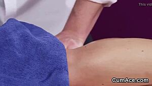 Unusual Hottie Receives Facial and Swallows Cum