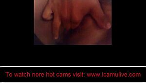 Seductive girl pleasures herself on live webcam