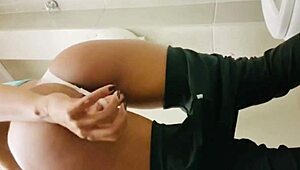 i couldn't hold it in the gym, went to the bathroom to masturbate