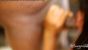 Ebony Maid Gets Bent Over For Boss's Hardcore Doggystyle Blowjob!