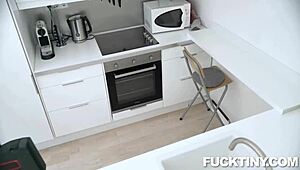 flexible teen rides hard in cowgirl