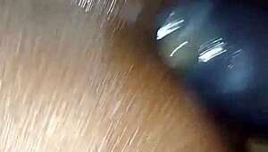 My wife surprises me with a homemade dildo for some amateur pegging fun in our bedroom.