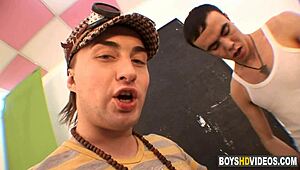 Gay Lad Participating In A Group Activity With Three Participants