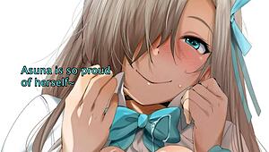 blue archive asuna gives edging hentai joi with big tits instructions