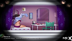 anime teen milf gets shower facial in hentai cartoon scene