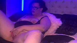 Hot solo brunette plays for 20 minutes with intense orgasm in lingerie.