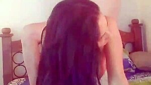 Latina milf bent over in doggystyle gets pounded by young virgin