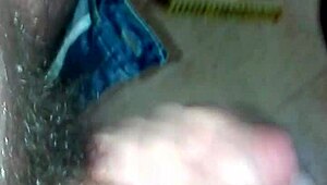 Guy enjoys private relaxation in bathroom