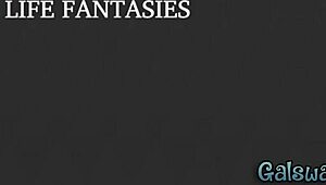 Jenna J Ross and Bobbi Dylans Tribbing Pussy with Natural Tits and Licking