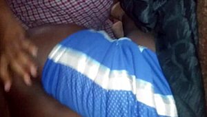 Big black ass bounces on massive cock