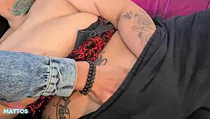 Wow, that BBW's natural tits are incredible! She bent over for doggystyle with Lukas.