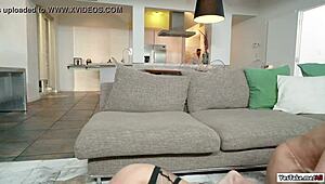 kali and whitney on sofa