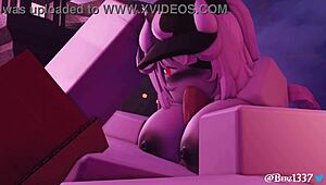 In this 3d cartoon, she gives a boobjob paizuri with cum on tits