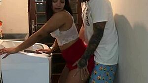 Morena opens her pussy for tattooed guy to cum inside!