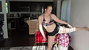 Hey, teacher, wanna show me those big pussy lips up close?