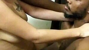 Husband and Wife Share Intimate Moments at Home