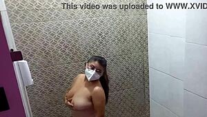 just showered after homemade porn scenes in hotel, my pussy ready for intense fucking again 😏