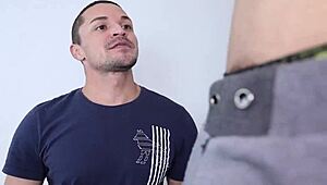 Watch this electrician take my monster cock bareback!
