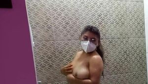 just showered after homemade porn scenes in hotel, my pussy ready for intense fucking again 😏