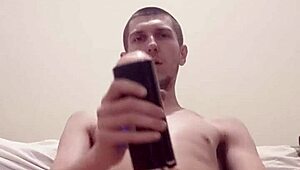 I'm Mattyj27 and I play with my big cock toy alon.