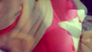 Latina babe SHOWING OFF her horny ASS in red bikini