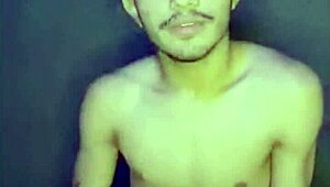 gay guy masturbates alone and shoots cum on his hand