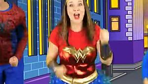 alyssa from bounce patrol poses with natural tits in clothes