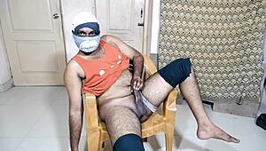 Busty woman uses fuck toy on her big ass while getting fucked