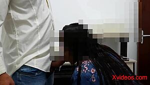 Watch the secretary deepthroat the boss's cock and get assfucked?