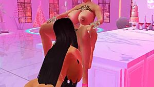 barbie city asks 'can i take this dildo?' on sofa with bridgette