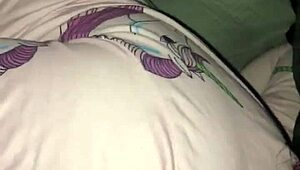 she takes a cumshot in her mouth during the ebony blowjob.