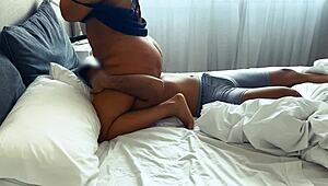 morning sex with hot stepsister's wild blowjob