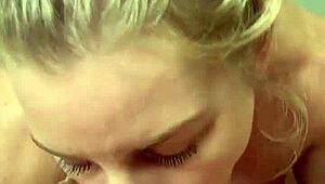 homemade milf gives blowjob with cumshot facial.