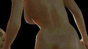 Blonde Girl Side Fucks Boyfriend in 3D Anime Porn