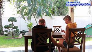 smoking game starts from blowjob and turns into the hot anal creampie