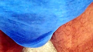 this teen shemale hides her big cock in wife's sexy underwear