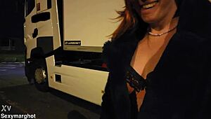 Intriguing Encounter with a Trucker on a Highway Parking Lot