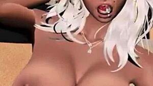 watch this 3d naked blonde flashing her body?