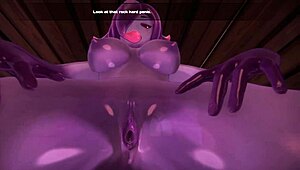 i'm playing with hot monster slime-girl eris in 3d hentai