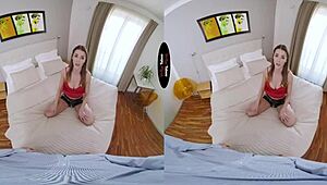 hey, imagine this virtual taboo where a shaved brunette gives a blowjob and breaks into pussy