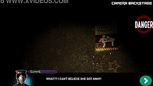 Girl Fucks Guy in Hentai Game with Ripped Clothes and Teasing.