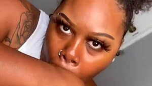 Pretty Babe Sucking and Stroking Pretty Dick POV