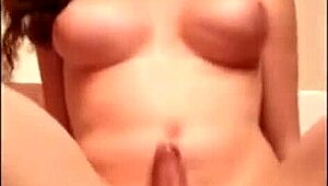 Shemale Rides Dildo with Wild Energy