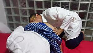 fun group of students banging after class 😜