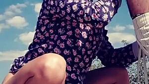 Licking His Cock Sprays Cum on Her Lips