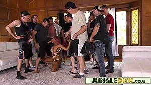 young busty ebony jenna j foxx handles 15 white cocks in wild blowbang 😏