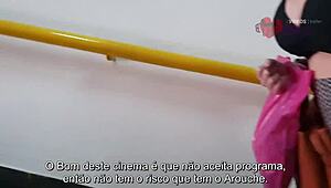 Cristina Almeida Drinks Strangers' Cum at Halloween Cinema